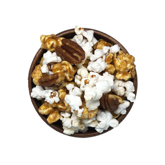 Caramel and Plain Mix Popcorn with Pecans